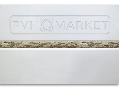 Пластиковые панели для потолков с рисунком Кантри золото трехсекционная 3000х240х8 мм фото