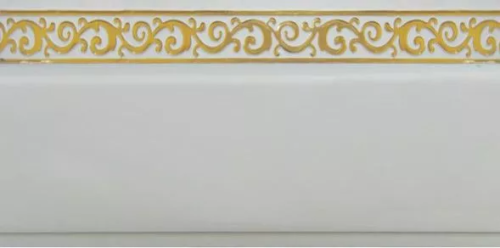 Фото. Карниз "Флора" с поворотом белый глянец 3-х рядн. 2.8 м. Интернет-магазин ПВХ Маркет