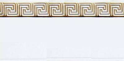 Карниз "Греция" с поворотом белый глянец 3-х рядн. 2.6 м