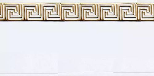 Фото. Карниз "Греция" с поворотом белый глянец 3-х рядн. 3.6 м. Интернет-магазин ПВХ Маркет