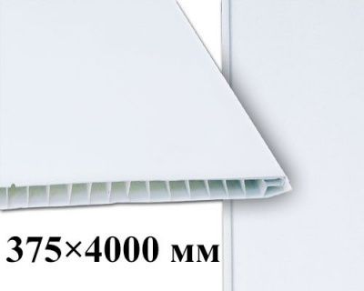 Панель ПВХ потолочная Белая матовая широкая длина 4 м фото в интерьере