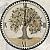 Часы на стене Стеклянные с фотопечатью Античное дерево 30х30 см. фото ПВХ Маркет