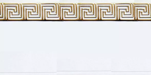 Фото. Карниз "Греция" с поворотом белый глянец 3-х рядн. 2.6 м. Интернет-магазин ПВХ Маркет