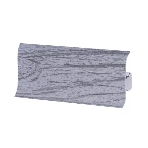 Напольный пластиковый плинтус Дуб дымчатый 278 полуматовый фото