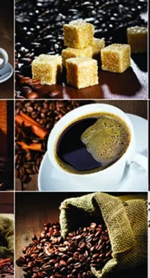 Экран для кухни из пластика Кофе 600 мм (длина 2 м)