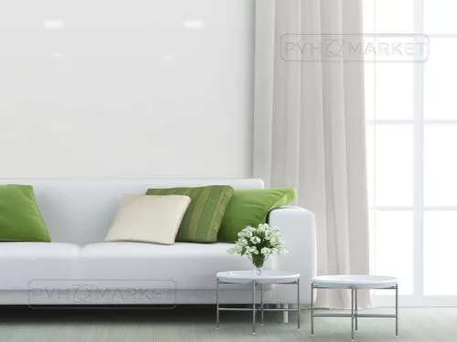 Панель ПВХ Белый глянец длина 2 м фото в интерьере