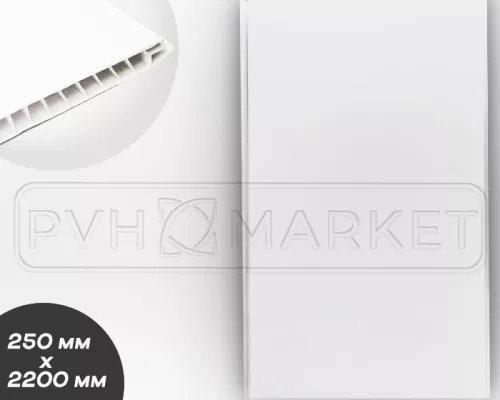 Панель ПВХ Белая матовая длина 2 м фото в интерьере