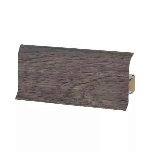 Напольный пластиковый плинтус Вяз горный 323 полуматовый фото