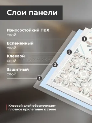 Фото. Самоклеящаяся панель ПВХ "Ронда". Интернет-магазин ПВХ Маркет