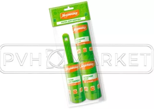 Фото. Ролик для чистки одежды  "ХОЗЯЮШКА Мила" + 2 запасных  блока  10 слоев, 1 шт.. Интернет-магазин ПВХ Маркет