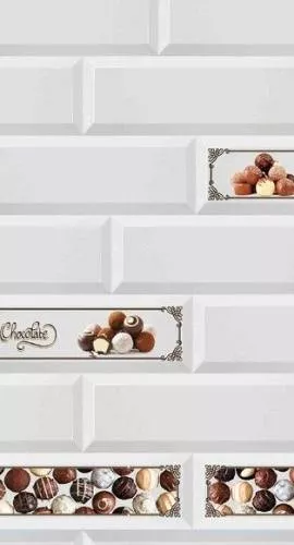 Экран для кухни из пластика Керамика Choko 0,6 м (длина 2 м)