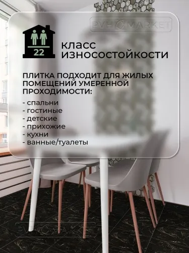 Фото. Мрамор черный. Интернет-магазин ПВХ Маркет