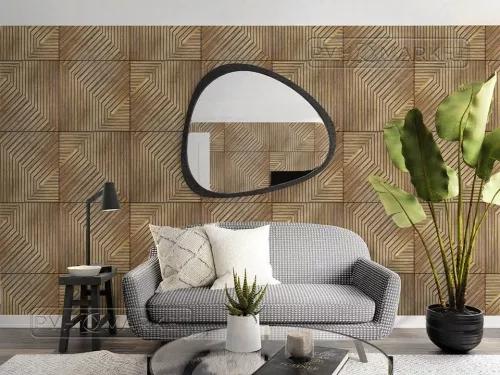 Панель 3D в ванную "Дуб медовый" цена фото