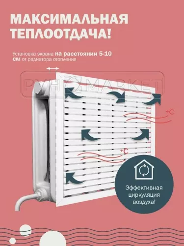 Решетка или экран на радиатор отопления 600*600 белая фото в интерьере