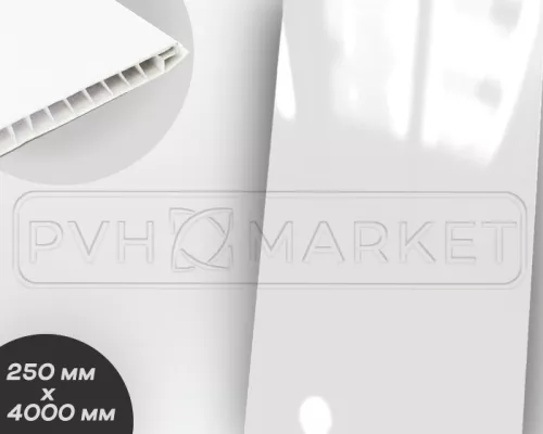 Панель ПВХ Белый глянец длина 4 м фото в интерьере