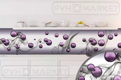 Фартук для кухни из ПВХ с фотопечатью Ультрафиолет (Ф-163) 0,6 м (длина 3 м).
