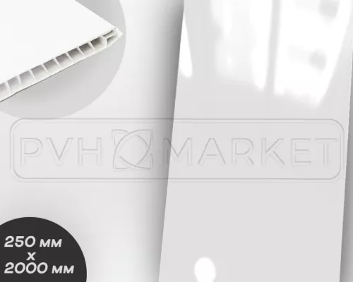 Панель ПВХ Белый глянец длина 2 м фото в интерьере