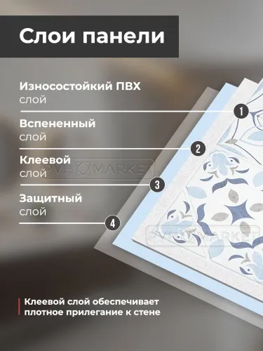 Фото. Самоклеящиеся панели ПВХ "Форли". Интернет-магазин ПВХ Маркет