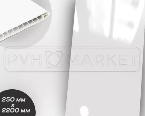 Панель ПВХ Белый глянец длина 2 м фото в интерьере