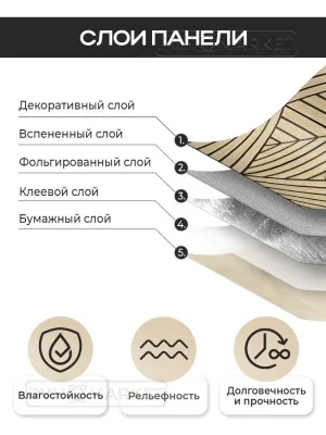 Наклейка 3д панелей на стену 