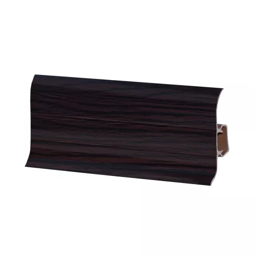 Напольный пластиковый плинтус Орех темный 309 полуматовый фото