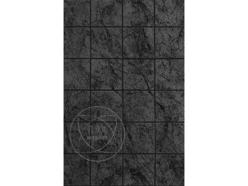 Панель стеновая МДФ фото в интерьере Мрамор антрацит 10*10 см