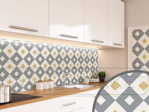 Экран для кухни из пластика Скандия 0,6 м (длина 2 м)