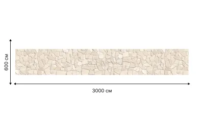 Экран для кухни из пластика Сорренто 0,6 м (длина 3 м)
