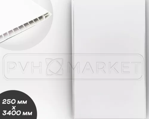 Панель ПВХ Белая матовая длина 3 м фото в интерьере