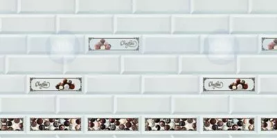 Экран для кухни из пластика Керамика Choko 600 мм (длина 3 м)