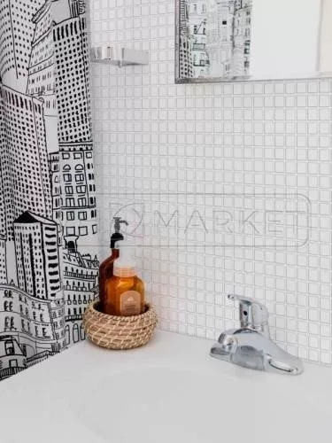 Панель 3D в ванную "Белая" цена фото