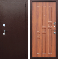 Металлическая дверь Гарда Медный антик Рустикальный дуб 60 мм 860x2050 мм фото