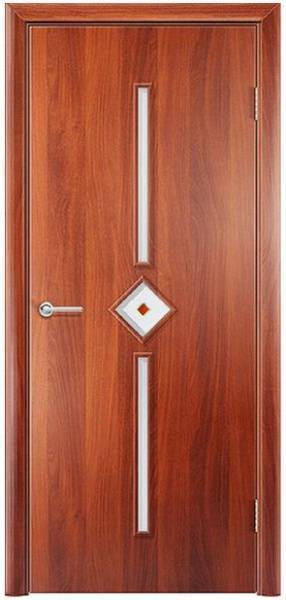 Дверь межкомнатная Соло Итальянский орех 600х2000 с остеклением фото и цены