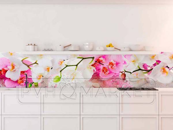 Кухонный фартук АБС пластик Розовое утро 600 мм (длина 2 м)  отзывы
