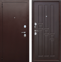 Металлическая дверь Гарда Медный антик Венге 60 мм 860x2050 мм фото