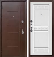 Металлическая дверь Троя Антик Белый ясень 100 мм 860x2050 мм фото