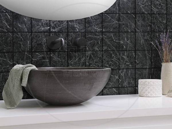 Панель для ванны на стену с рисунком Черный дымчатый 10*10 см фото