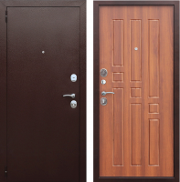 Металлическая дверь Гарда Медный антик Рустикальный дуб 60 мм 860x2050 мм фото