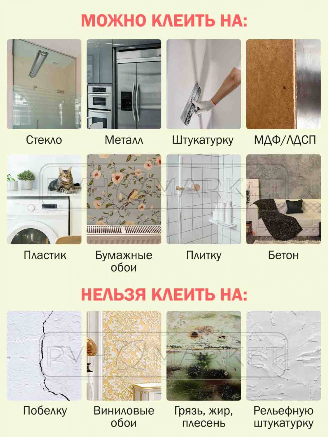 Можно ли клеить пвх панели на обои на кухне