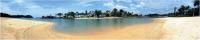 Фартук АБС пластик Тропический пляж 600 мм (длина 3 м)