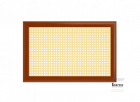 Защитный экран для радиатора отопления Желтый Ротанг рамка Вишня 1200*600 мм фото