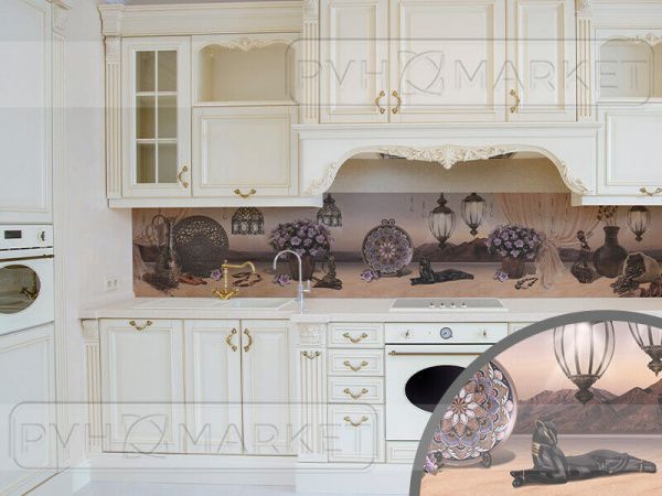 Фартук на кухню из пвх панелей Марракеш (Ф-256) 600 мм (длина 3 м).
