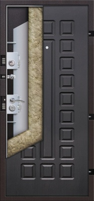 Дверь входная Йошкар Венге 68 мм 860x2050 мм каталог фото и цены