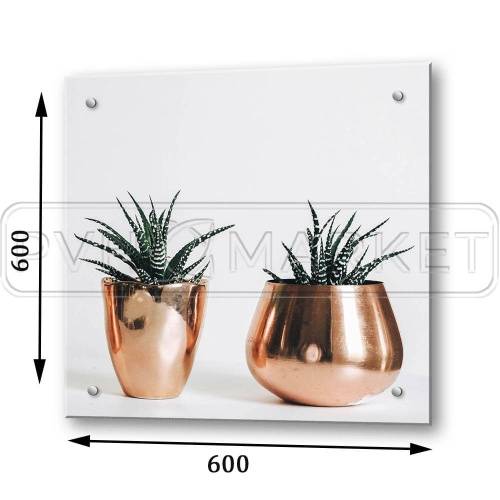 Стеновая панель стекло для кухни 600 мм (0,6 м) 
