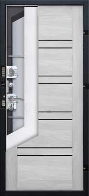 Дверь входная Чикаго Царга дуб шале белый 105 мм 860x2050 мм каталог фото и цены