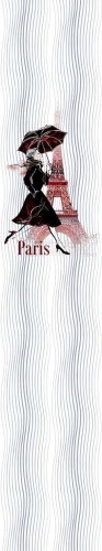 ПВХ-панели с фотопечатью "Парижанка" на фоне "Бархан ночной 274" от Центурион™ фото и цены