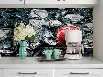 Кухонный фартук АБС пластик Вишня со льдом 600 мм (длина 2 м)  отзывы
