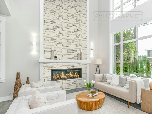 Наклейка 3д панелей на стену 