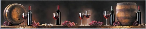 Кухонный фартук из АБС Красное вино ЛАК 600 мм (длина 3 м) отзывы

