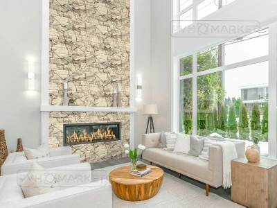 Наклейка 3д панелей на стену 